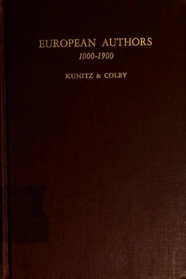Capa de European authors, 1000-1900