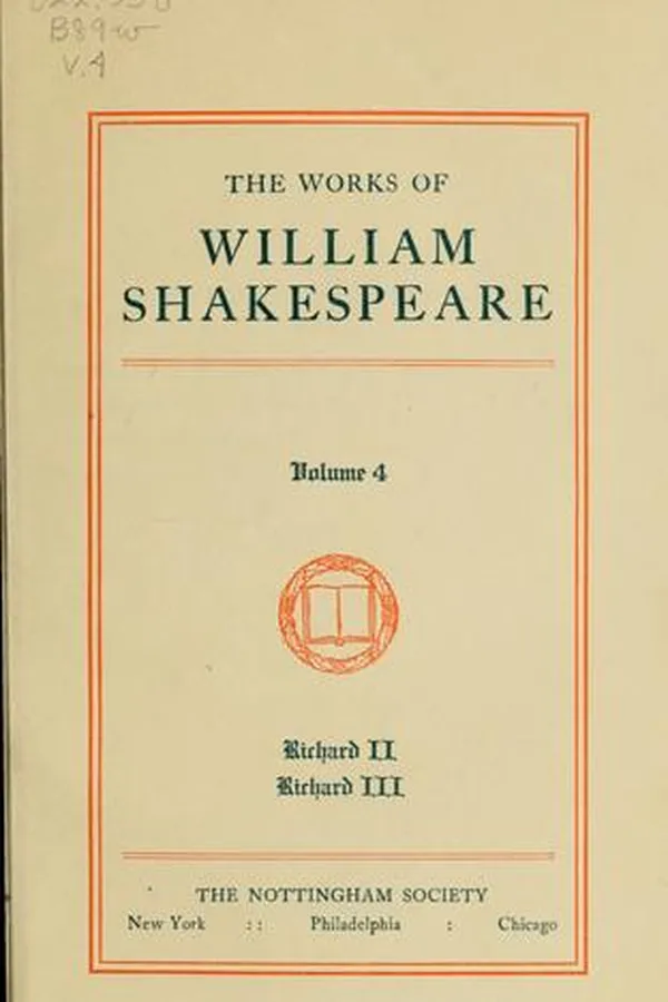 Capa de Plays (King Richard II / King Richard III)