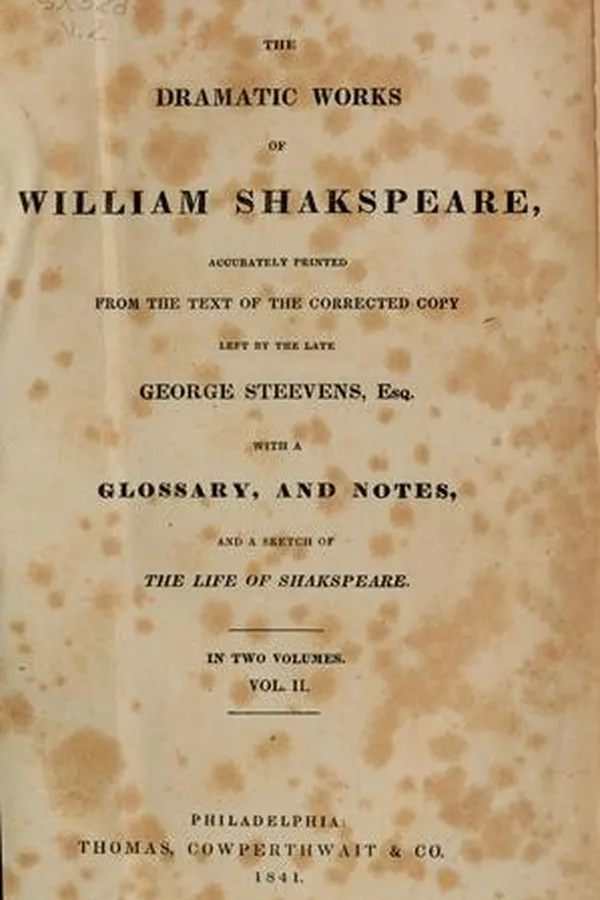 Capa de Plays (Antony and Cleopatra / Coriolanus / Cymbeline / Hamlet / Julius Caesar / King Henry VI. Part 1 / King Henry VI. Part 2 / King Henry VI. Part 3 / King Henry VIII / King Lear / King Richard III / Othello / Pericles / Romeo and Juliet / Timon of Athens / Titus Andronicus / Troilus and Cressida)