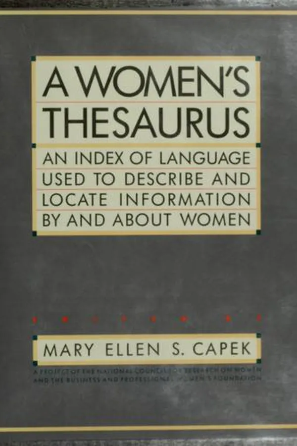 Capa de A Women's thesaurus