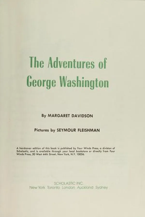Capa de The adventures of George Washington