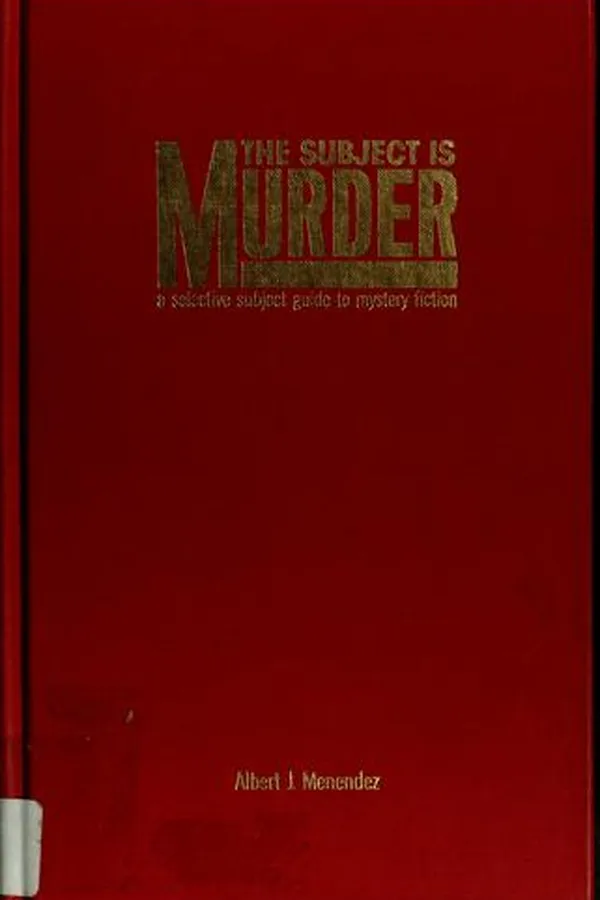 Capa de The subject is murder