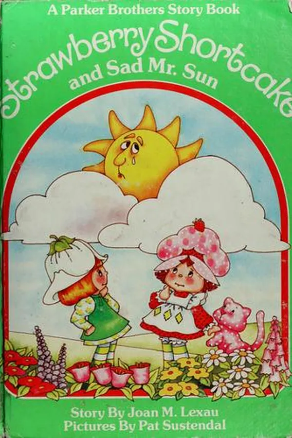 Capa de Strawberry Shortcake and Sad Mister Sun Parker Brothers Story Book Strawberry Shortcake