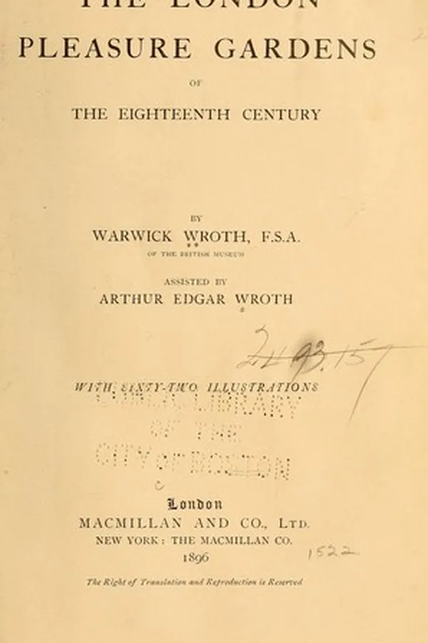 Capa de The London Pleasure Gardens of the Eighteenth Century