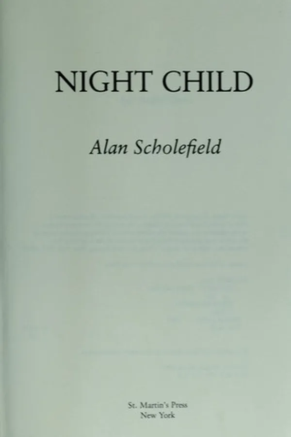 Capa de Night child