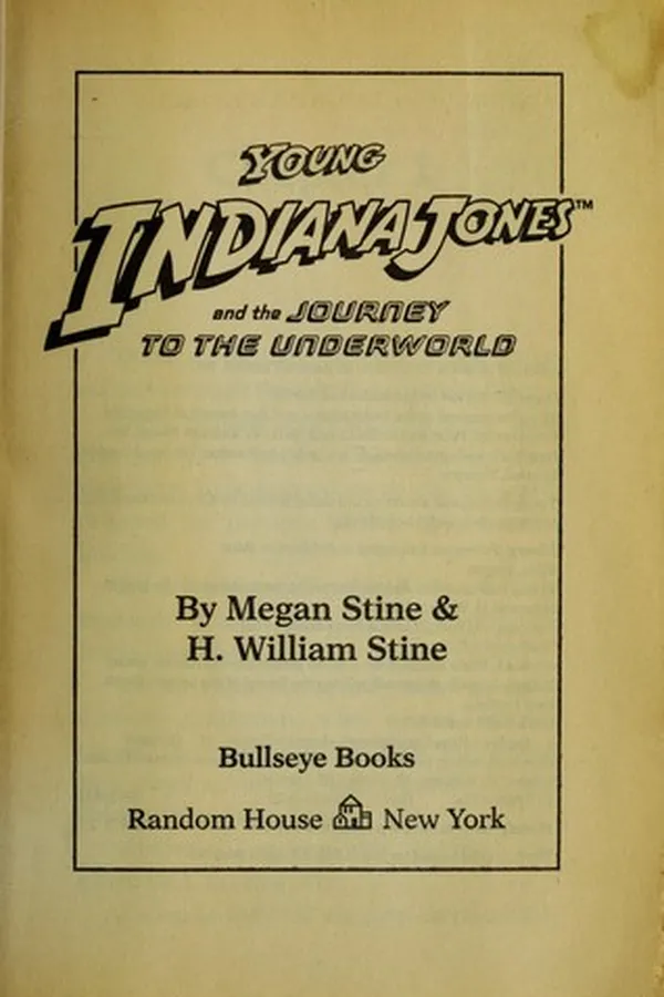 Capa de Young Indiana Jones and the journey to the underworld