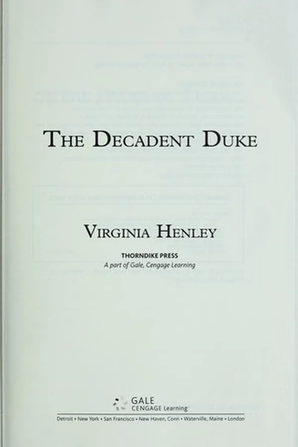 Capa de The Decadent Duke