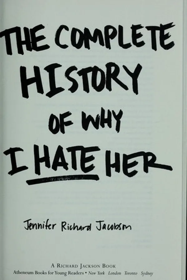 Capa de The complete history of why I hate her