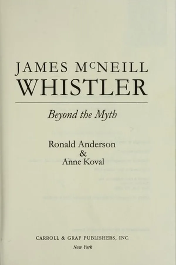 Capa de James McNeill Whistler