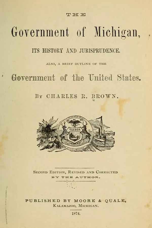 Capa de The government of Michigan, its history and jurisprudence