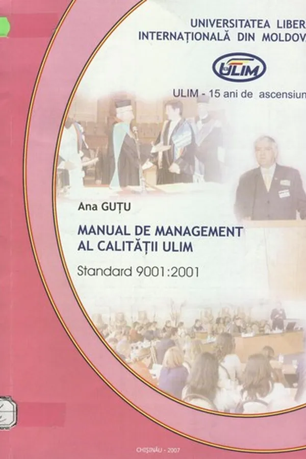 Capa de Manual de management al calităţii ULIM