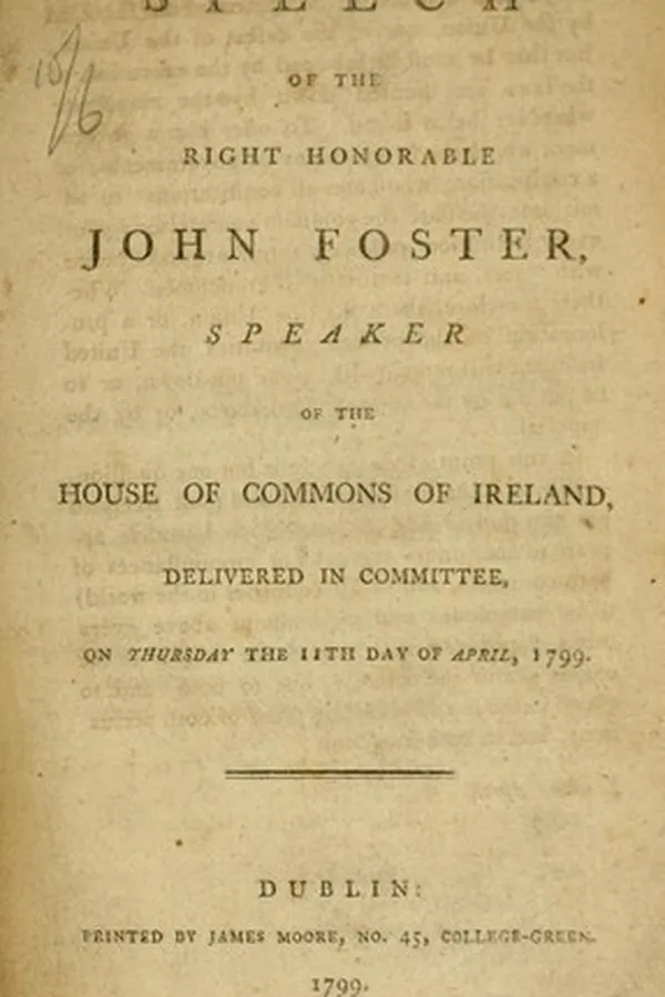 Capa de Speech of the Right Honorable John Foster