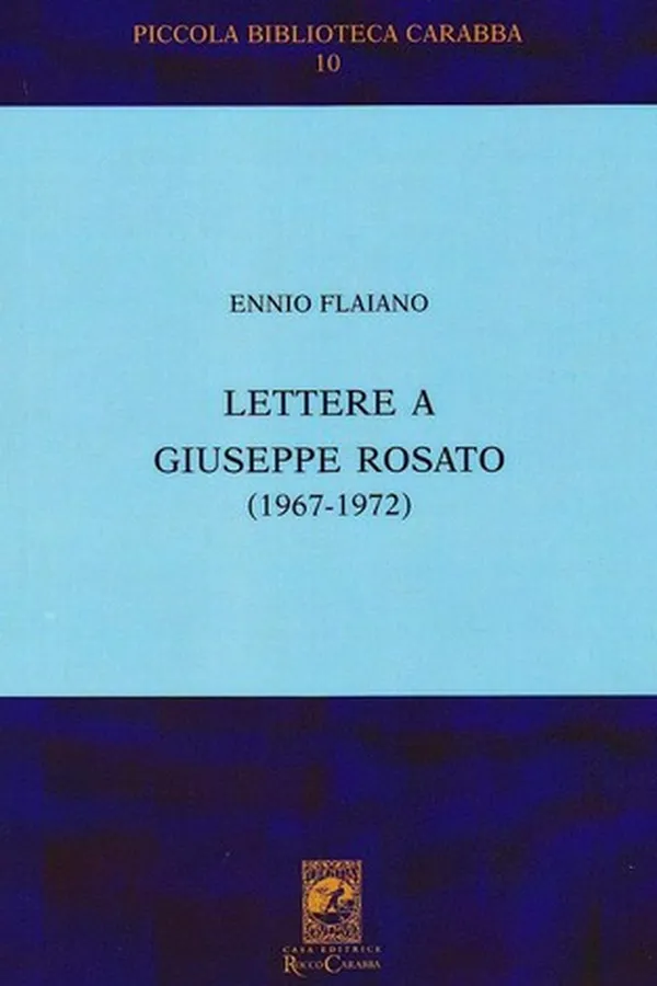 Capa de Lettere A Giuseppe Rosato