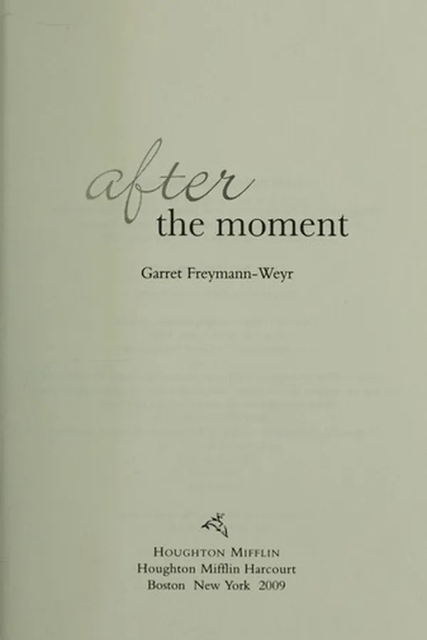 Capa de After the moment
