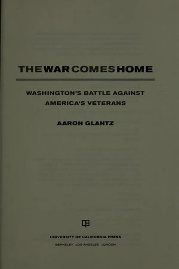 Capa de The war comes home