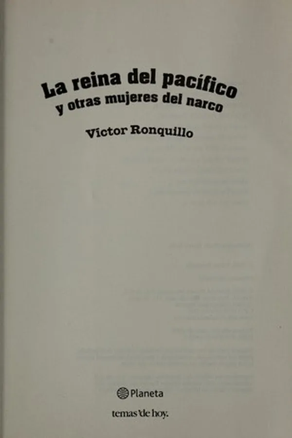 Capa de La Reina del Pacífico y otras mujeres del narco