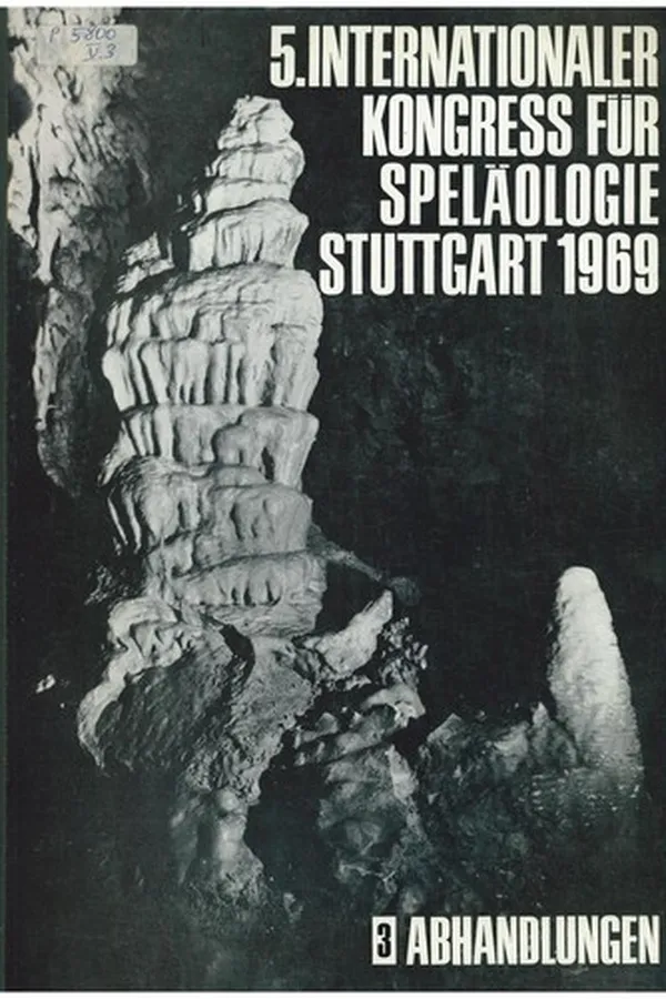 Capa de 5. Internationaler Kongress für Speläologie, Stuttgart, 1969