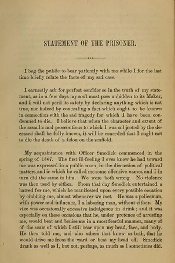 Capa de Affidavits and statements laid before his excellency the governor