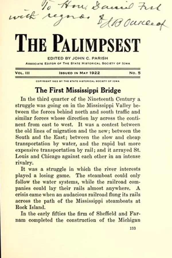 Cover of The palimpsest