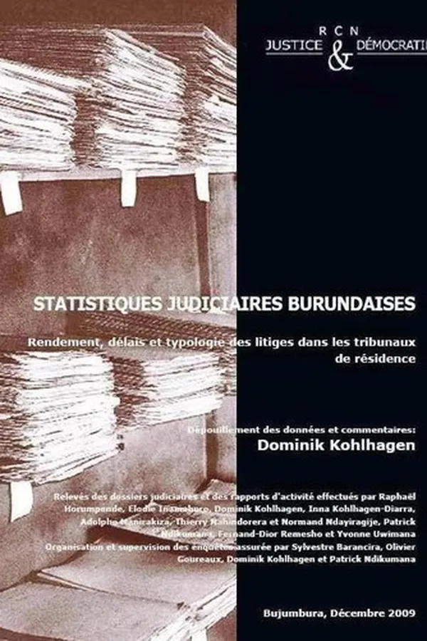 Capa de Statistiques judiciaires burundaises