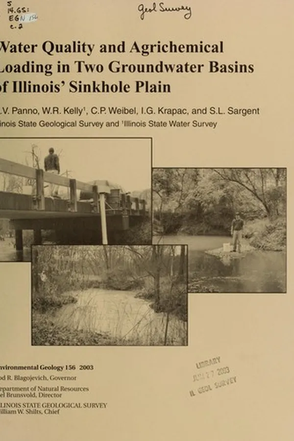 Capa de Water quality and agrichemical loading in two groundwater basins of Illinois' sinkhole plain