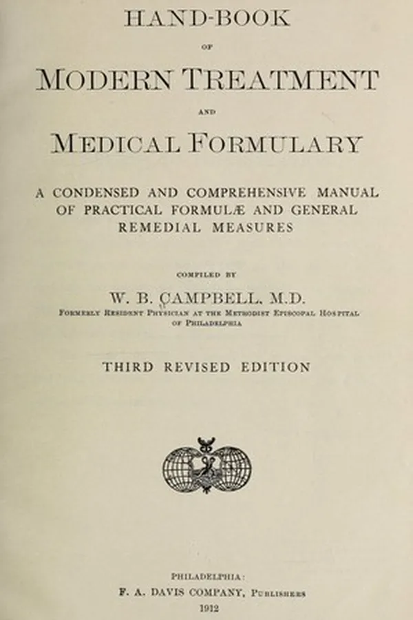 Capa de Handbook of modern treatment and medical formulary