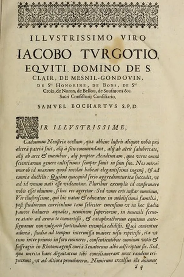 Capa de Geographiæ sacræ pars prior[-altera] ...