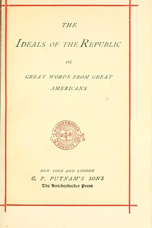 Capa de The ideals of the republic
