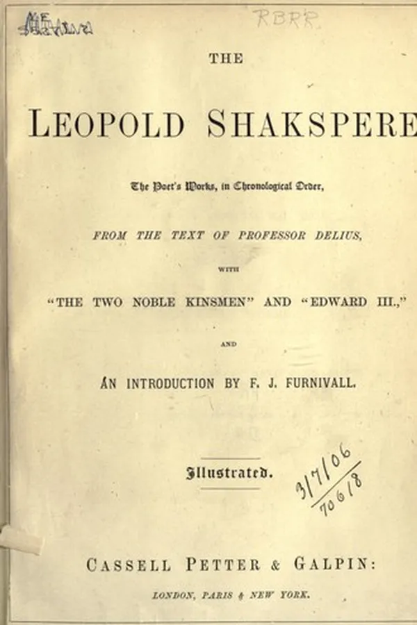 Capa de The Leopold Shakspere