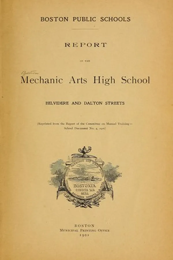 Capa de Report of the Mechanic Arts High School ...