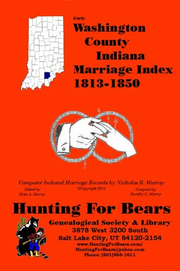 Capa de Early Washington County Indiana Marriage Index 1815-1833