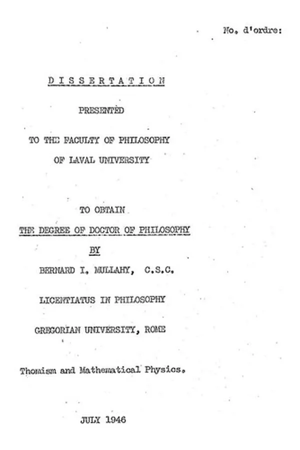 Cover of Thomism and Mathematical Physics