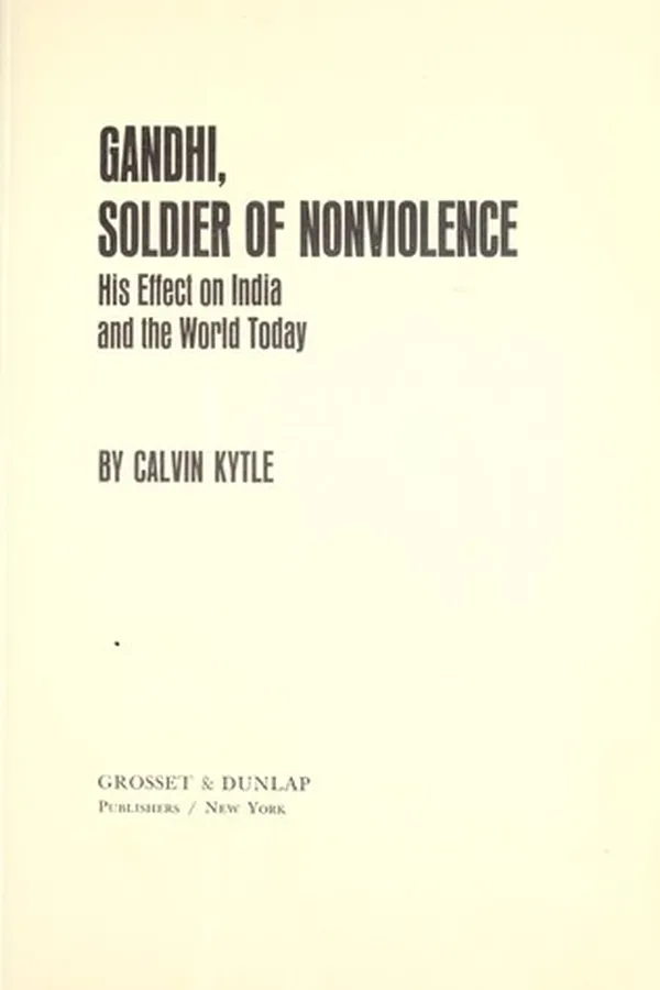 Capa de Gandhi, soldier of nonviolence