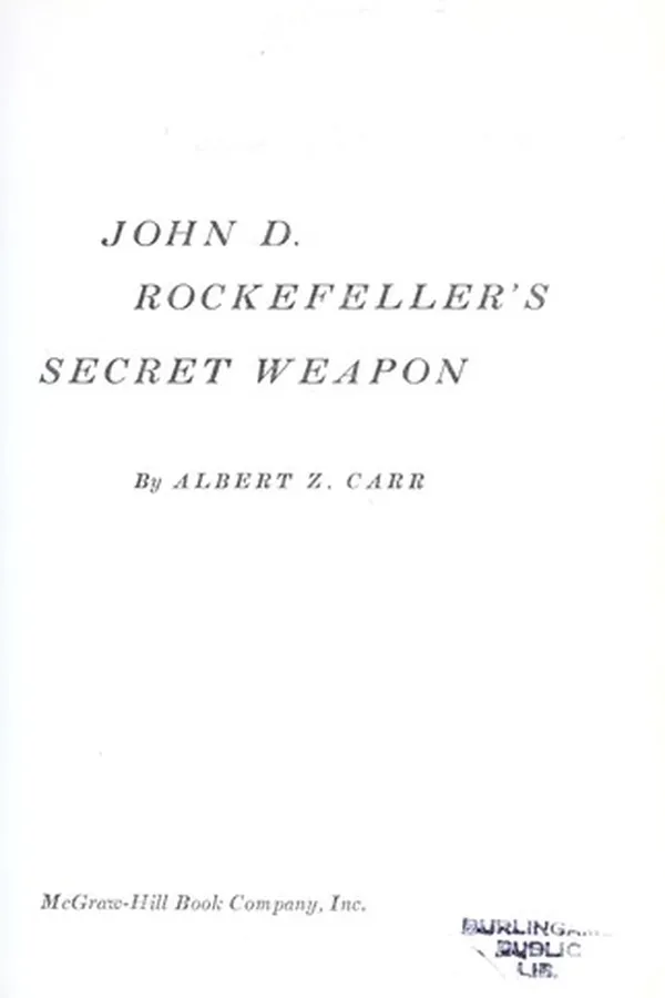 Capa de John D. Rockefeller's secret weapon