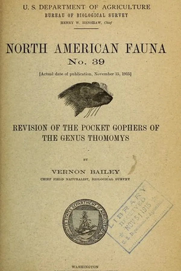 Capa de Revision of the pocket gophers of the genus Thomomys