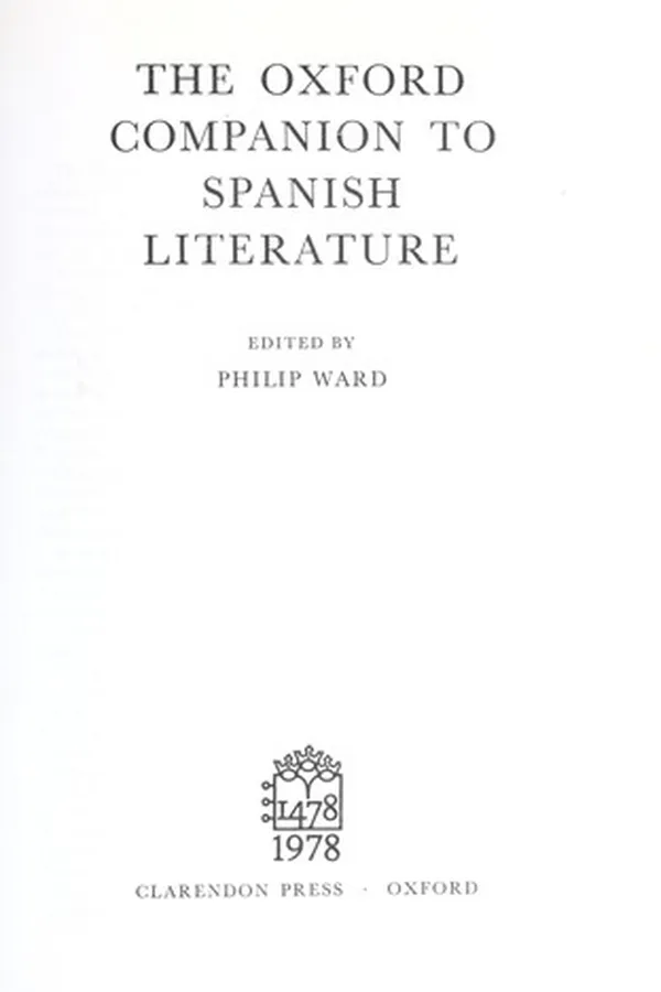 Capa de The Oxford companion to Spanish literature