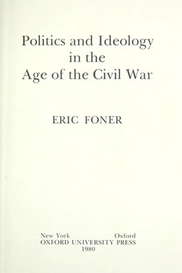 Capa de Politics and ideology in the age of the Civil War