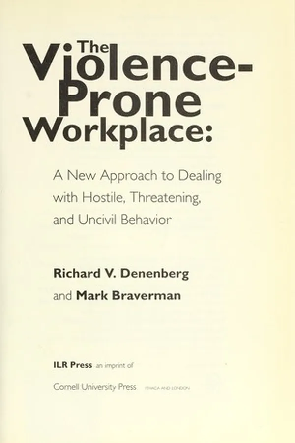 Capa de The violence-prone workplace