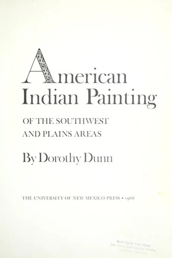 Capa de American Indian painting of the Southwest and Plains areas