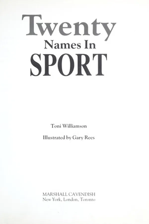 Capa de Twenty names in sport