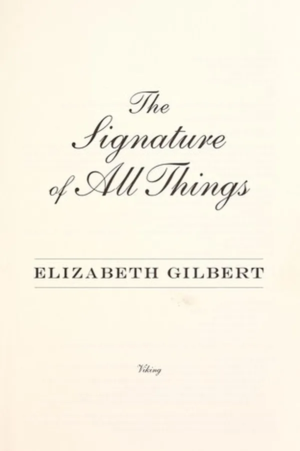 Capa de The signature of all things