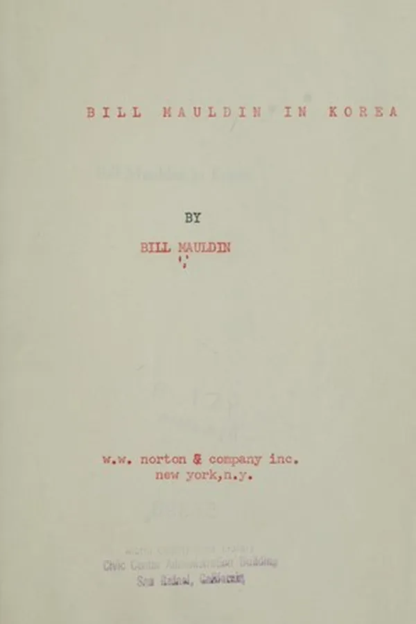 Capa de Bill Mauldin in Korea
