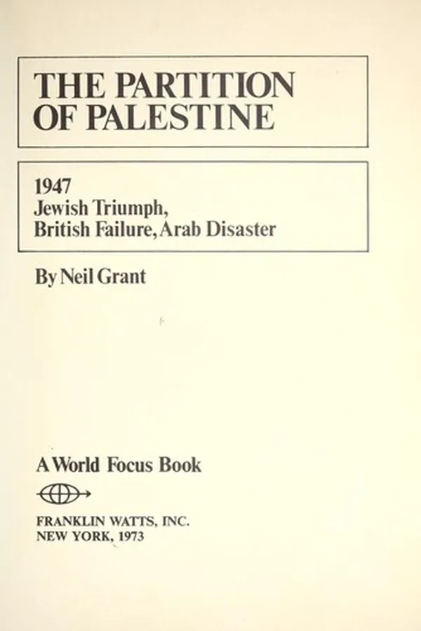 Capa de The partition of Palestine, 1947