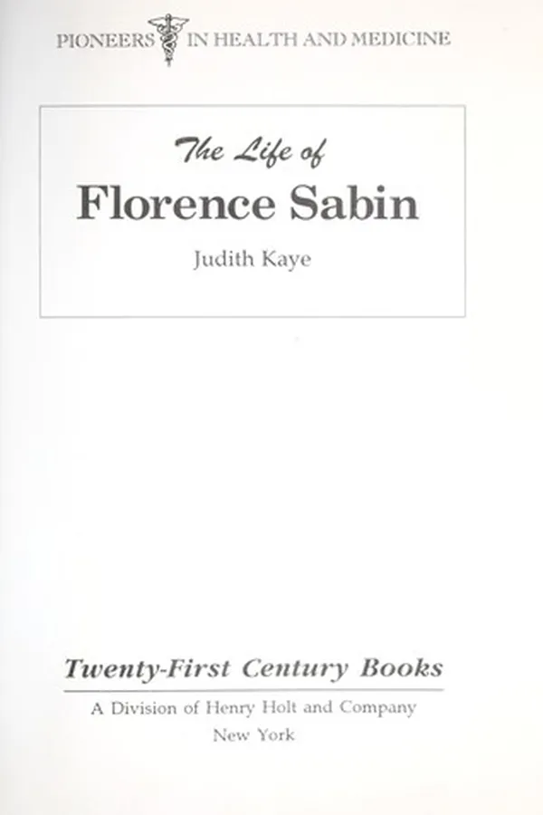 Capa de The life of Florence Sabin