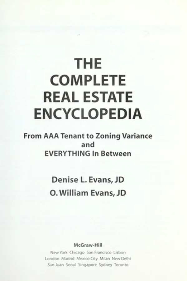 Capa de The complete real estate encyclopedia