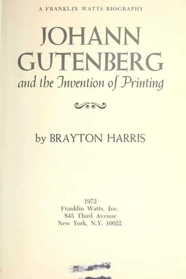 Capa de Johann Gutenberg and the invention of printing