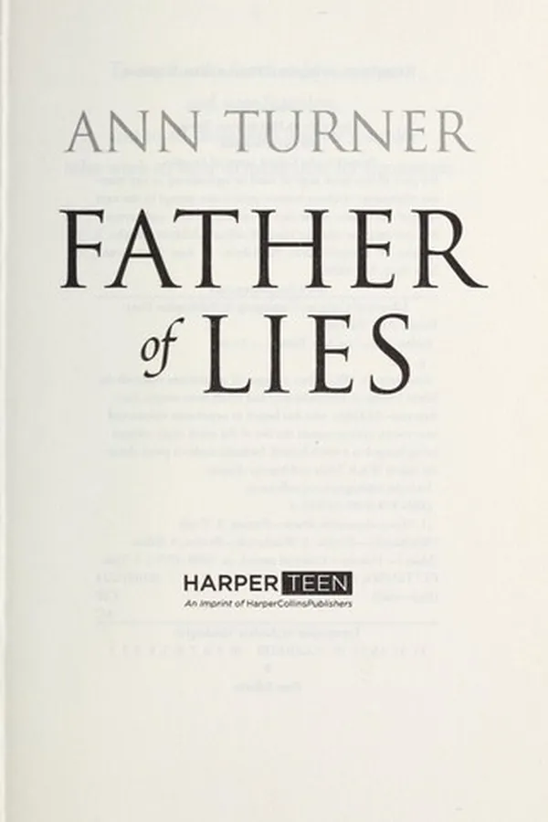 Capa de Father of Lies