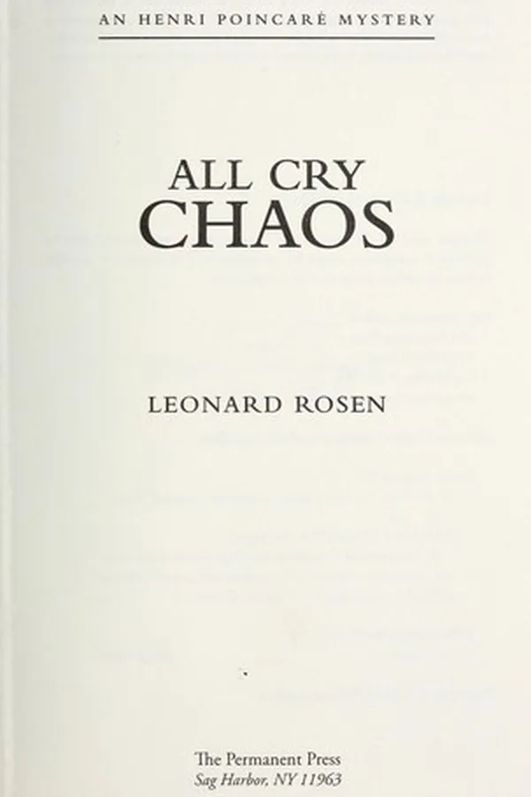Capa de All cry chaos