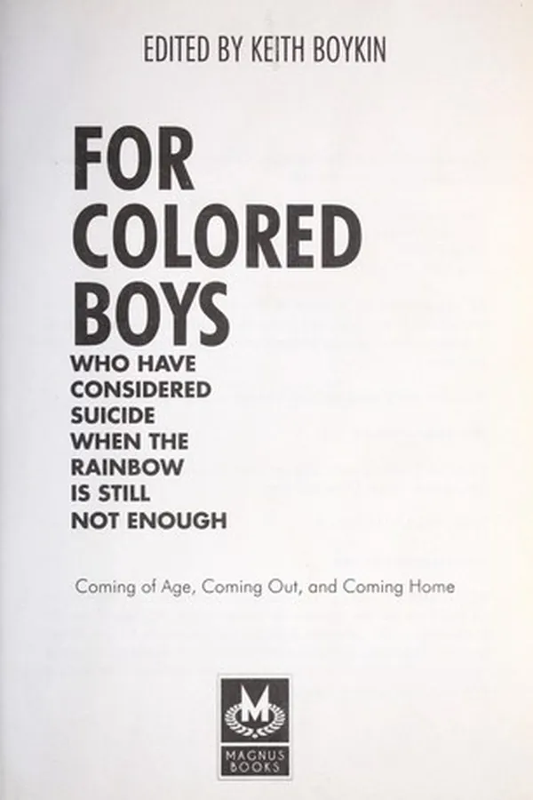 Capa de For colored boys who have considered suicide when the rainbow is still not enough