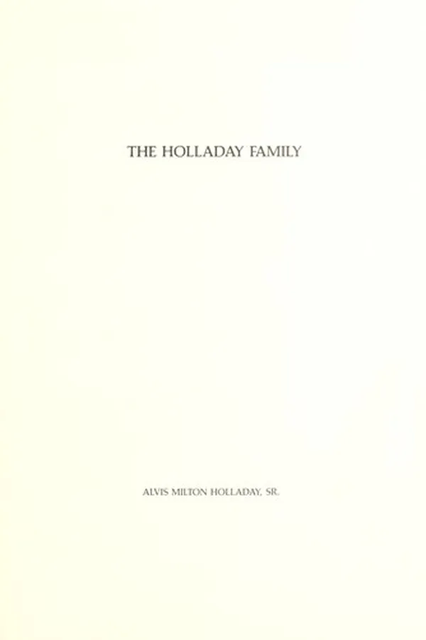 Capa de The Holladay family